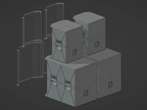 Big Speakers 3D Model