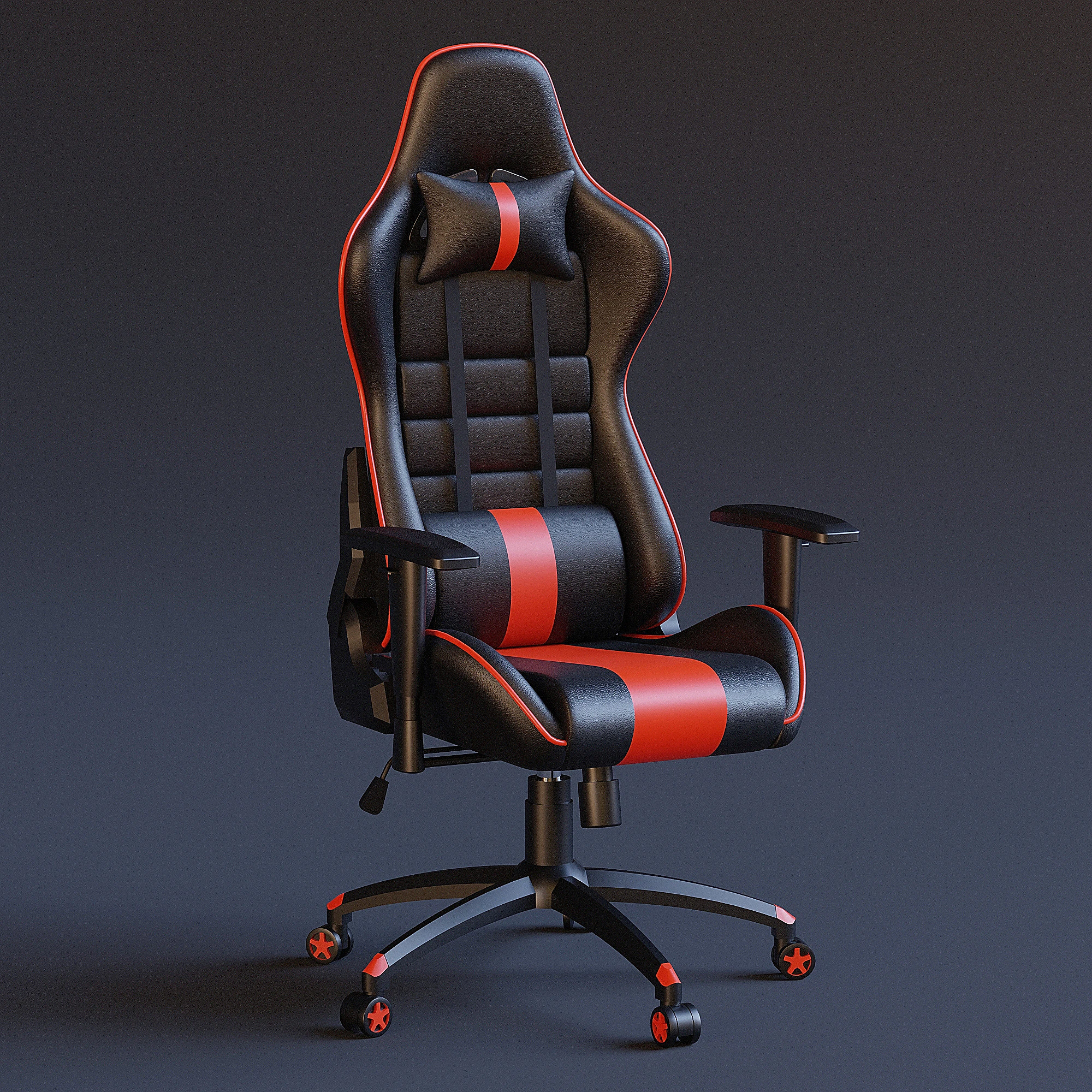 Gaming Chair 3D Model .c4d .max .obj .3ds .fbx .stl .blend 