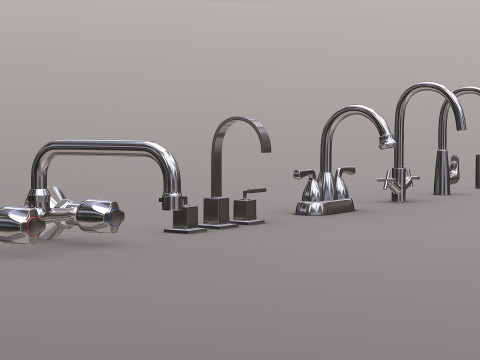 Faucet Collection Set 3D Model