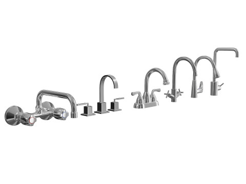 Faucet Collection Set 3D Model