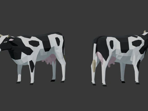 Farm Animals Lowpoly 3D Model