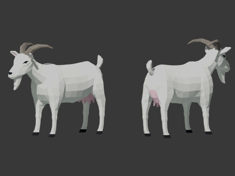 Farm Animals Lowpoly 3D 模型