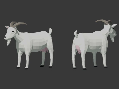 Farm Animals Lowpoly 3D Model