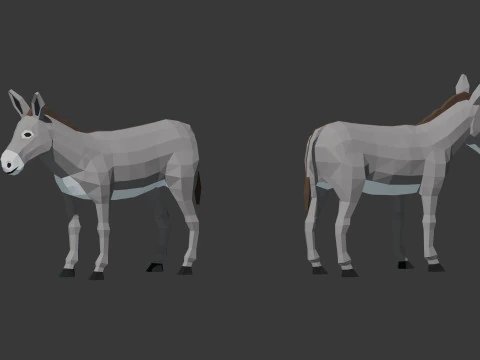 Farm Animals Lowpoly 3D Model