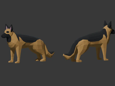 Farm Animals Lowpoly 3D Model