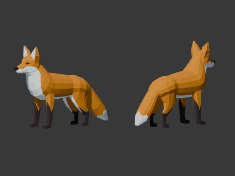 Farm Animals Lowpoly 3D Model