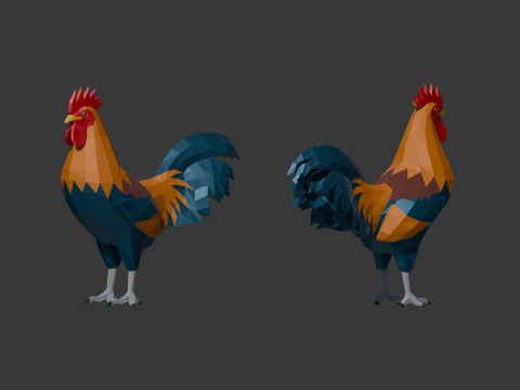 Farm Animals Lowpoly 3D Model