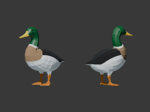 Farm Animals Lowpoly 3D Model
