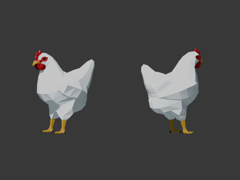 Farm Animals Lowpoly 3D Model
