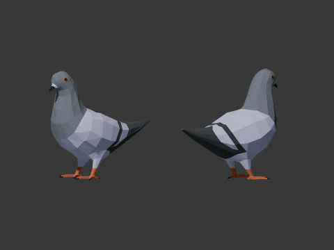 Farm Animals Lowpoly 3D Model