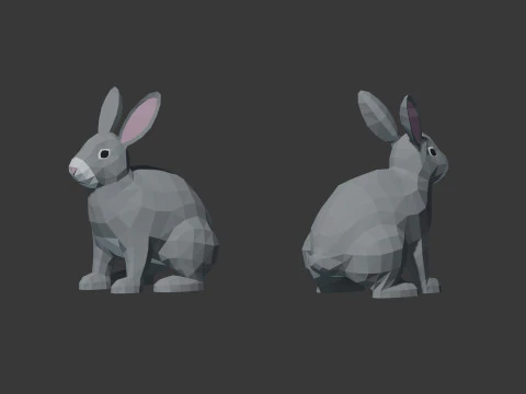 Farm Animals Lowpoly 3D Model