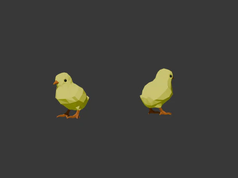 Farm Animals Lowpoly 3D Model