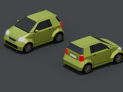 Stylized Lowpoly Cars 3D Model