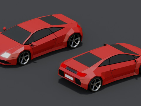 Stylized Lowpoly Cars 3D Model