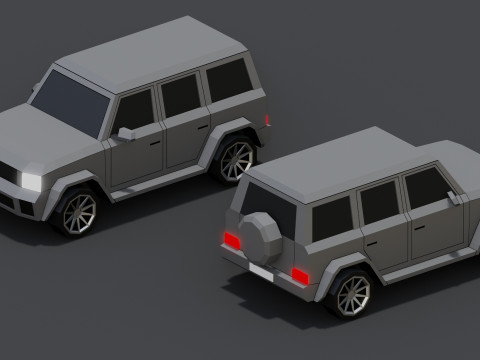 Stylized Lowpoly Cars 3D Model