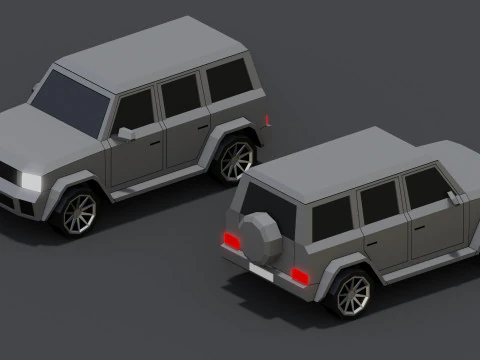Stylized Lowpoly Cars 3D Model
