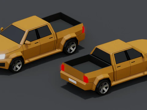 Stylized Lowpoly Cars 3D Model