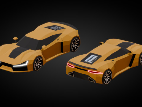 Stilize Lowpoly Arabalar Vol2 3D Model