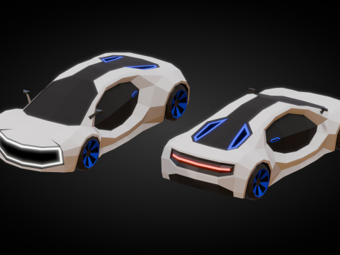 Stilize Lowpoly Arabalar Vol2 3D Model