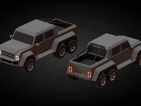 Stilize Lowpoly Arabalar Vol2 3D Model