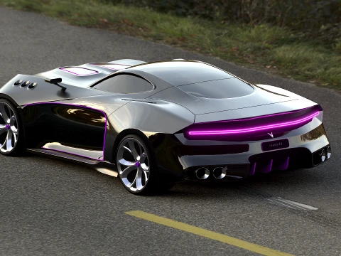 Vortex V850 Concept Car 3D 모델