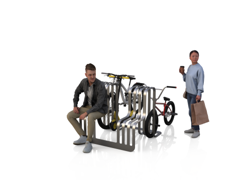 Coso-bench and rack 3D 模型