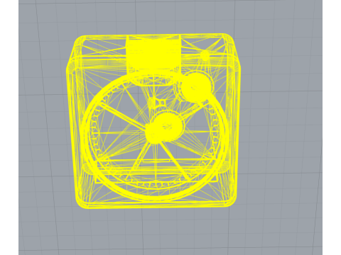 Alarm Clock Braun-Off white 3D-Modell