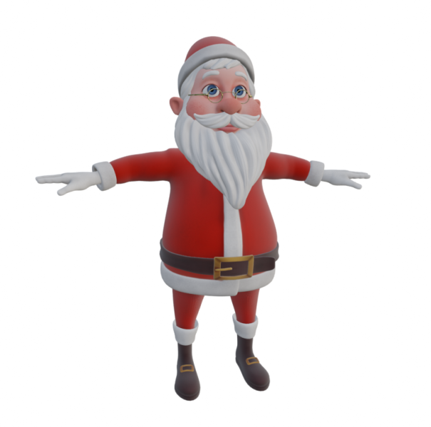 Santa Claus 3D Model .c4d .max .obj .3ds .fbx .stl .blend