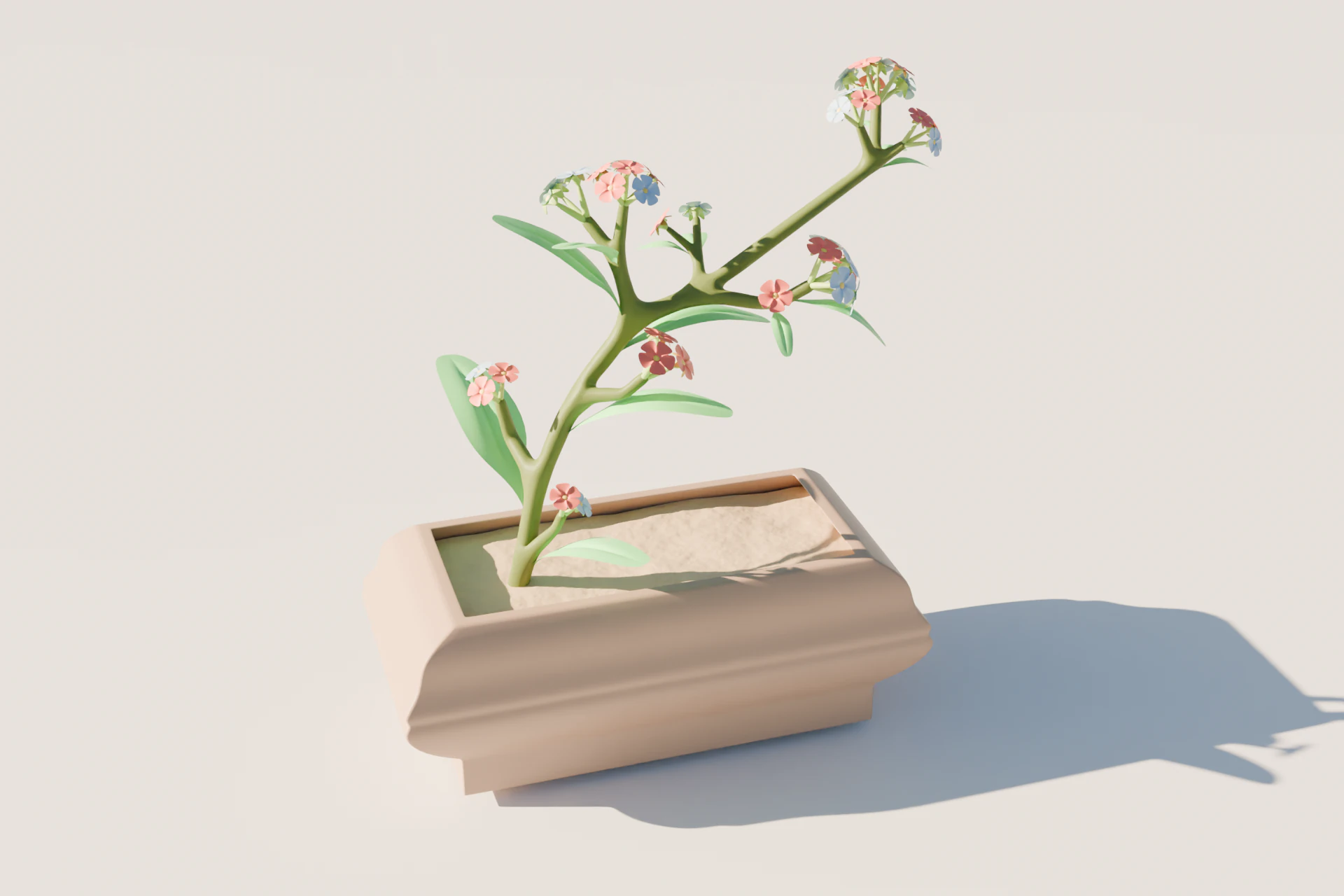 Flower 3D Model .c4d .max .obj .3ds .fbx .stl .blend 