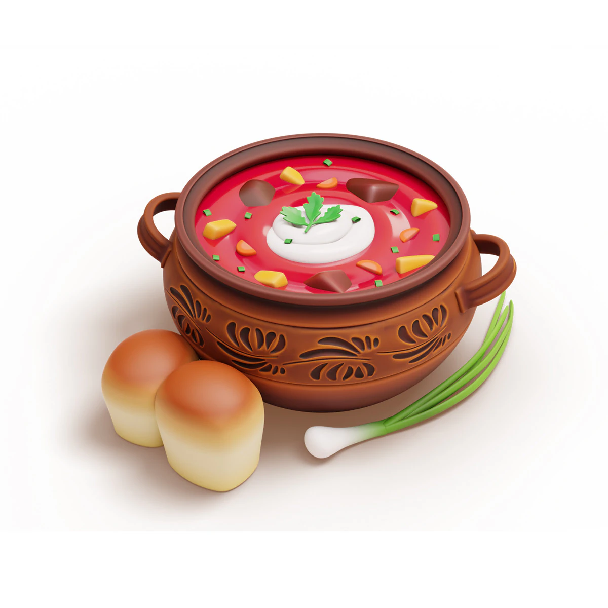 Borsch stilizzato Modello 3D .c4d .max .obj .3ds .fbx .stl .blend 