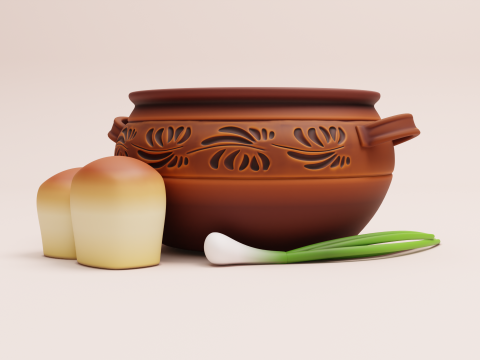 Stylized ukraine borsch 3Dモデル