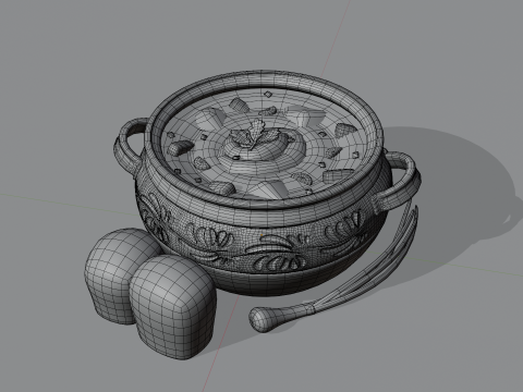 Stylized ukraine borsch 3Dモデル