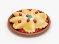 Stylized ukraine dumplings - varenyky 3Dモデル