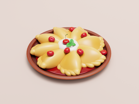 Stylized ukraine dumplings - varenyky 3Dモデル