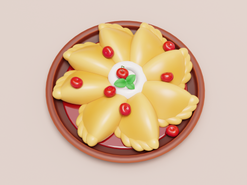 Stylized ukraine dumplings - varenyky 3Dモデル