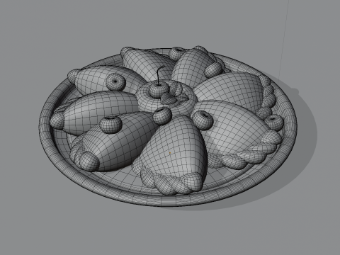 Stylized ukraine dumplings - varenyky 3Dモデル