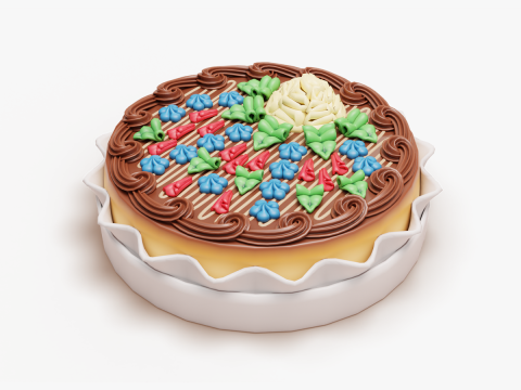 Stylized Kyiv cake 3Dモデル
