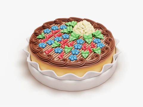 Torta stilizzata di Kiev Modello 3D