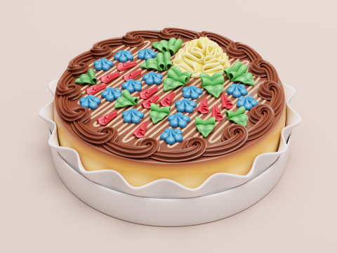 Stylized Kyiv cake 3Dモデル