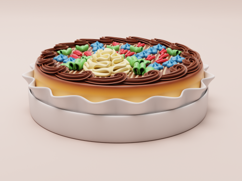 Stylized Kyiv cake 3Dモデル