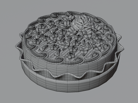 Stylized Kyiv cake 3Dモデル
