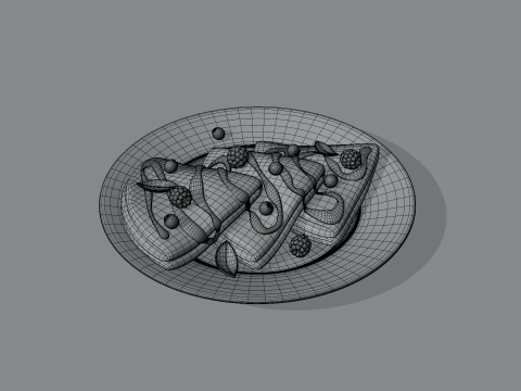 Stylized sweet pancakes 3D 模型