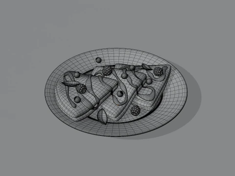 Stylized Sweet Pancakes 3D Model