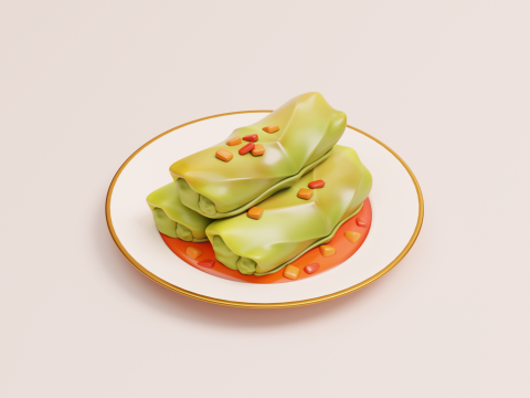 Stylized cabbage roll 3Dモデル
