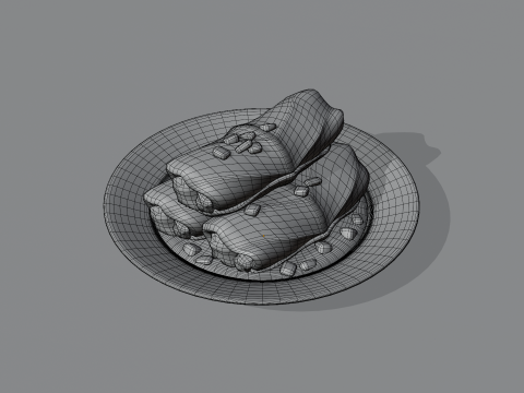 Stylized cabbage roll 3Dモデル