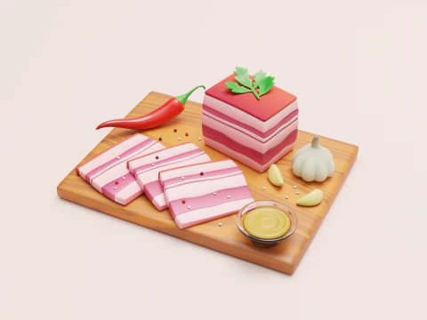 Slavic Food Pack 3D Model
