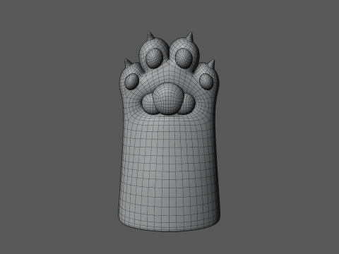Cute stylized cat paws Modello 3D