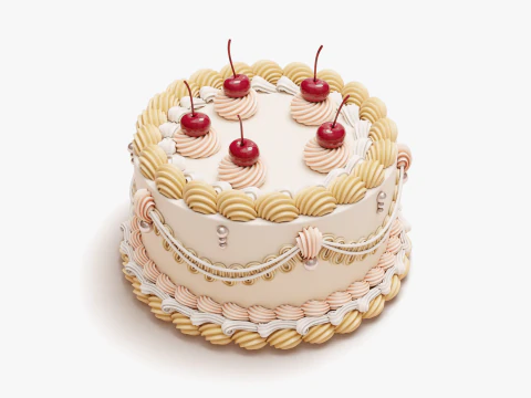 Vintage Cake 3D Model