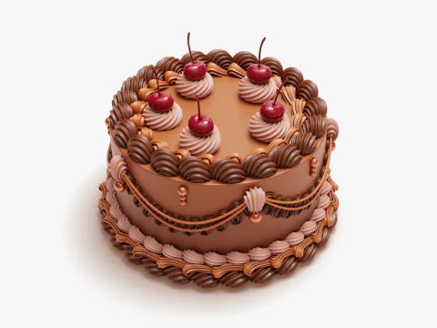 Vintage Cake 3D Model