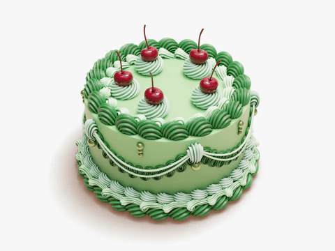 Vintage Cake 3D Model